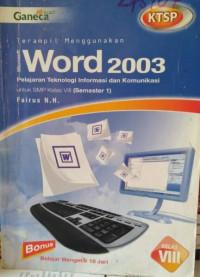 Image of Terampil Menggunakan Microsoft Word 2003